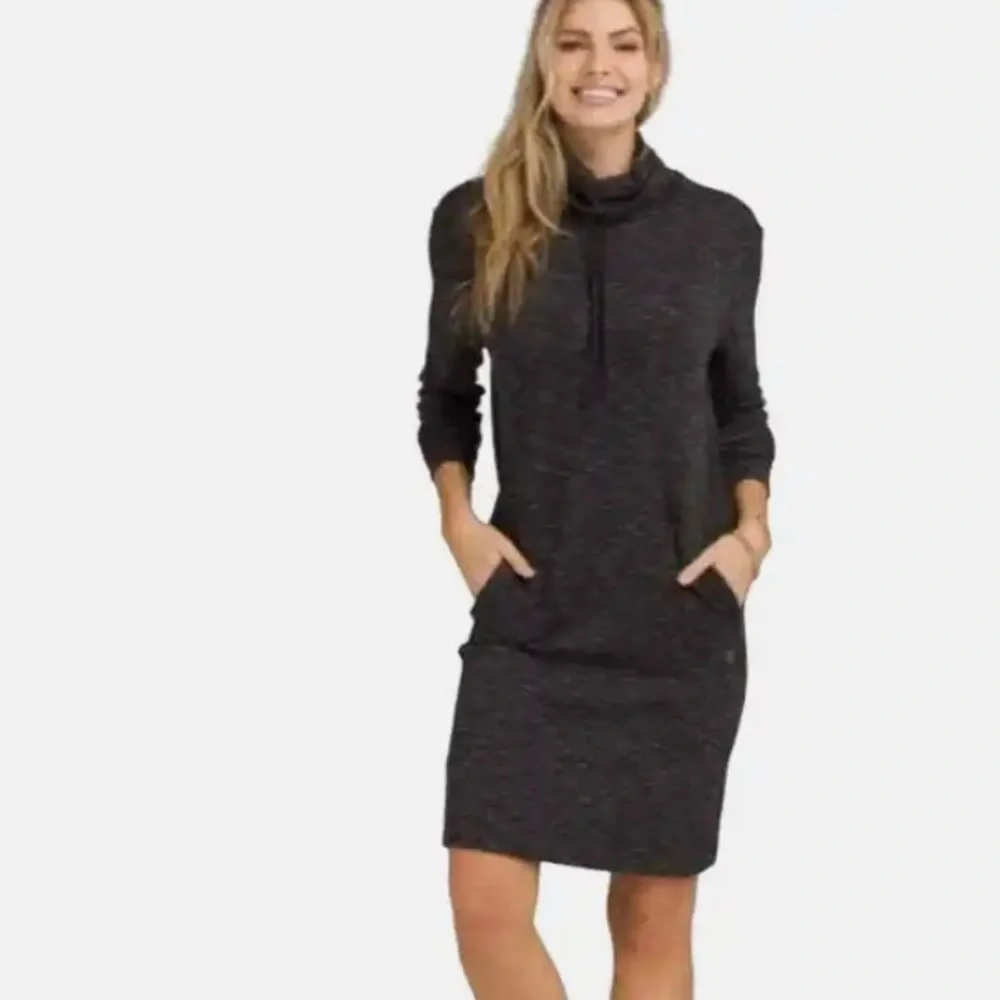 Prana merino blend sweatshirt dress charcoal grey size xs - Picture 1 of 15